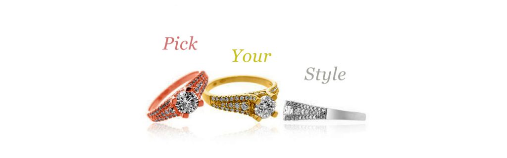 Select from Platinum, Rose Gold, Yellow Gold, White Gold and/or Silver