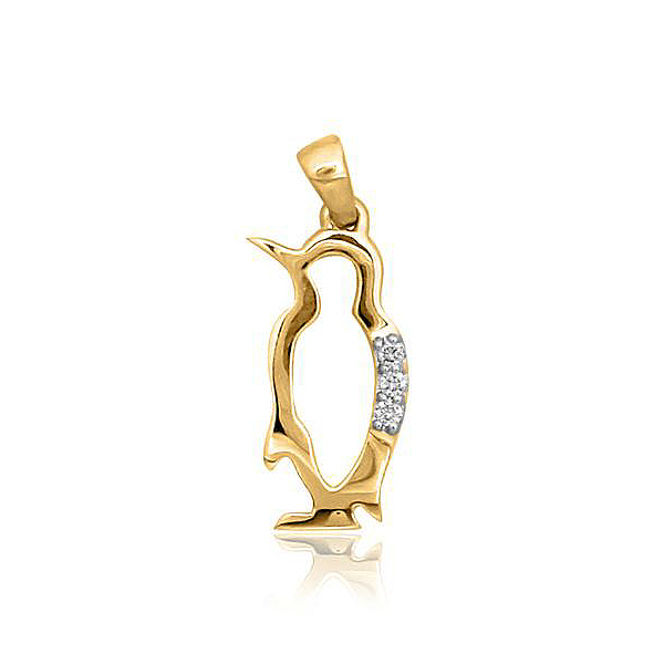 SPE Gold - Penguin Gold Pendant for Kids